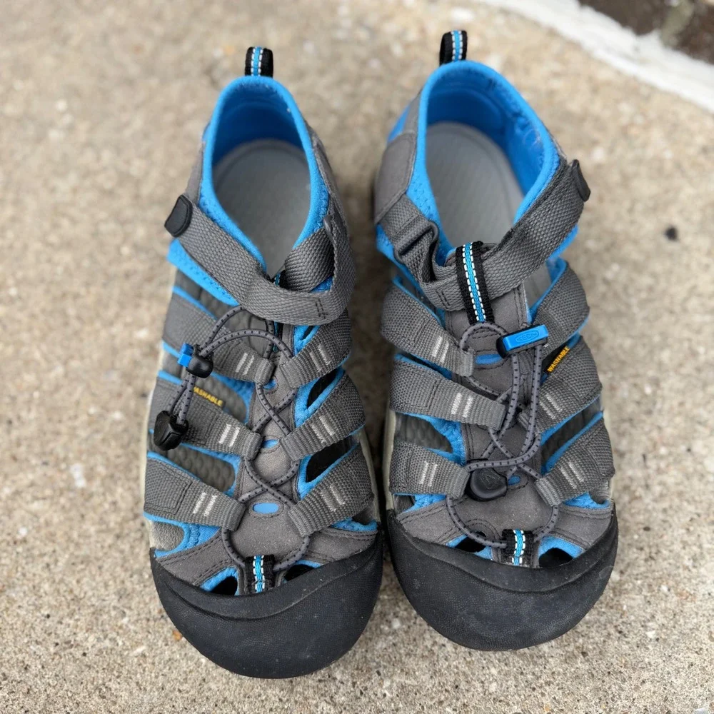 KEEN Newport H2 Mens Sz 6 Grey Blue Washable Sport Hiking Sandals 1022839